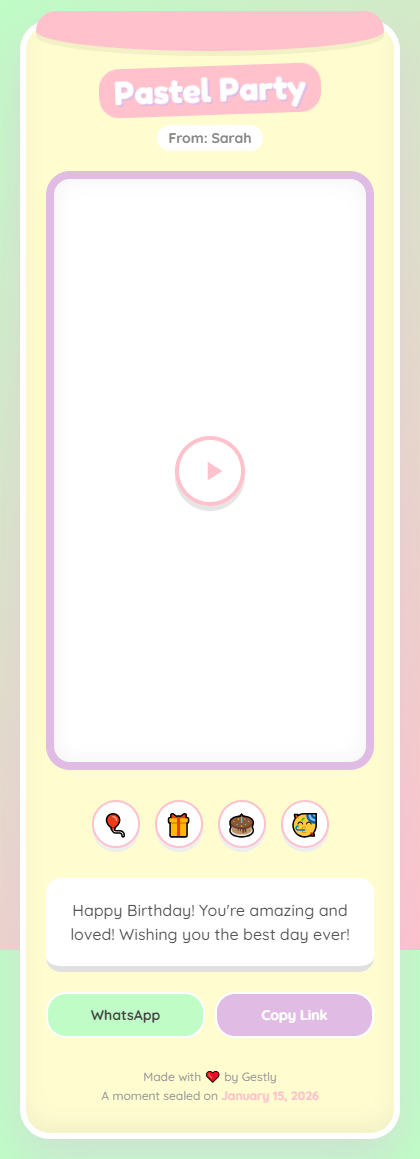 Pastel Party theme preview