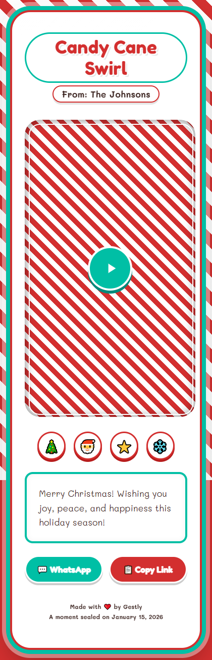 Candy Cane Swirl theme preview