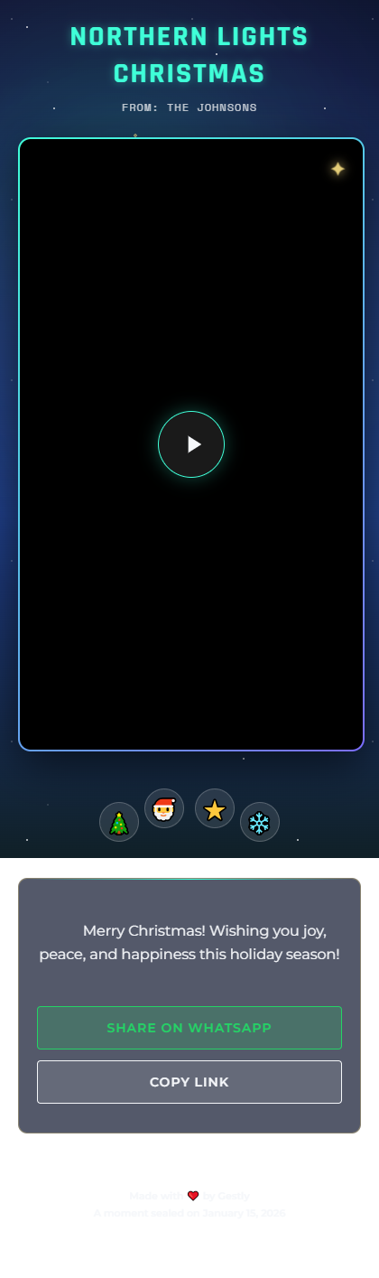 Northern Lights Christmas theme preview