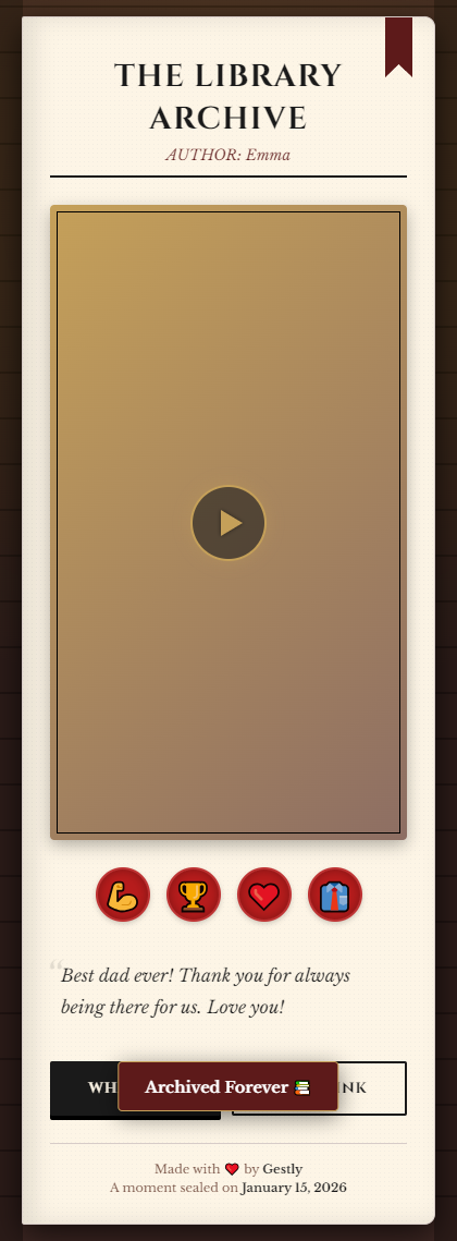 The Library Archive theme preview