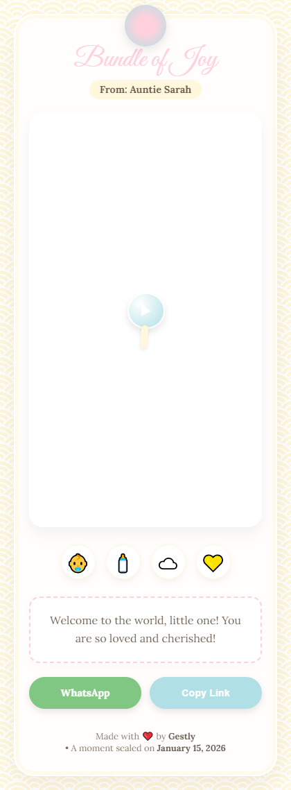 Bundle of Joy theme preview