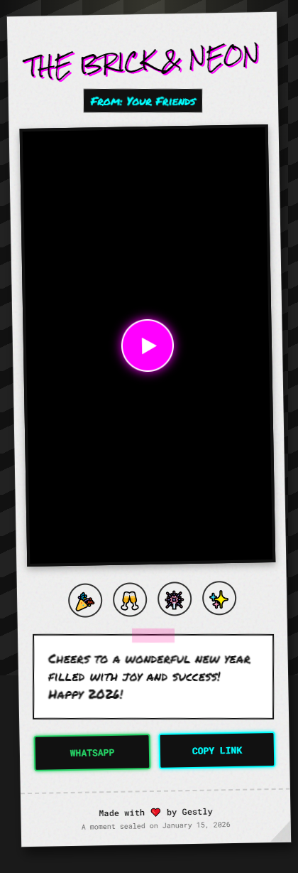 The Brick and Neon theme preview