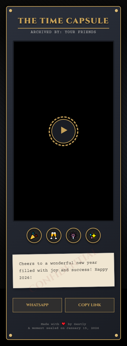 The Time Capsule theme preview