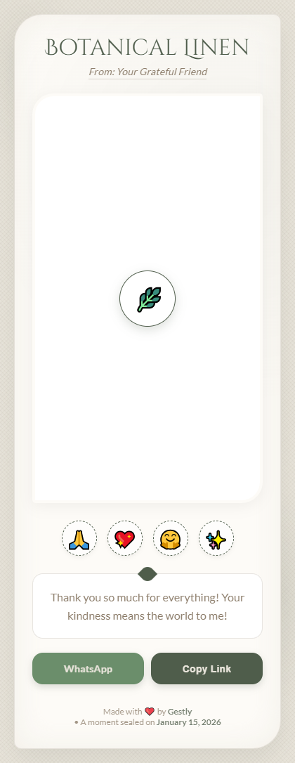 The Botanical Linen theme preview