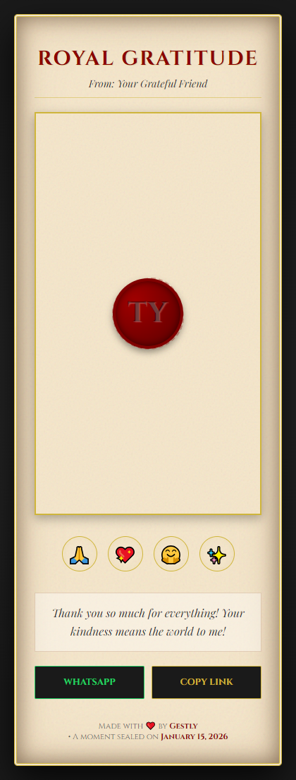 The Golden Wax Seal theme preview