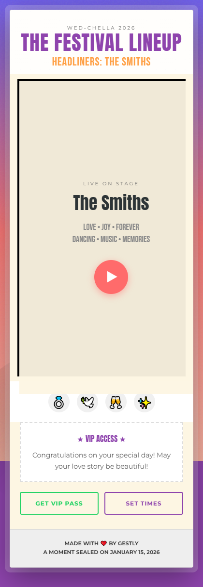 The Festival Lineup theme preview
